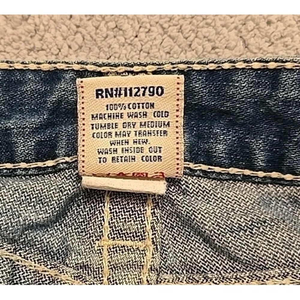 True Religion Big Joey T Size 29 Flared Y2K Women's 90's Jeans RN#112790 - Picture 14 of 14